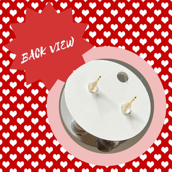 4/$20 Fun Red & White Polka Dot Bow and  Drop Pearl Earrings  ~ NEW - Picture 2 of 2